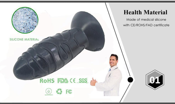 Faak 17Cm Silicone Butt Plug Anal Dildo Dong Thick Flesh Realistic Dildos