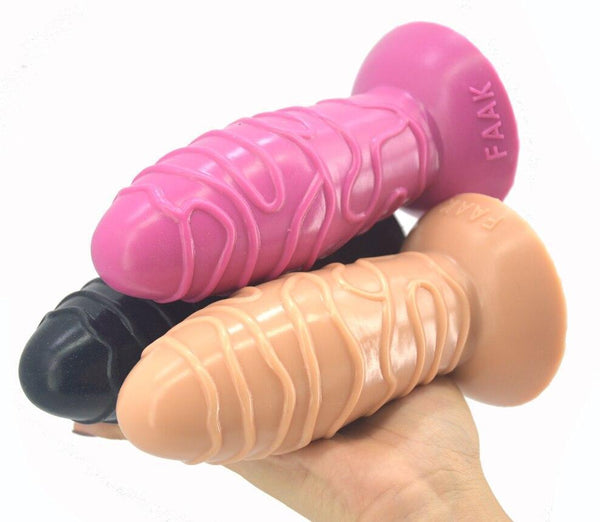 Faak 17Cm Silicone Butt Plug Anal Dildo Dong Thick Flesh Realistic Dildos