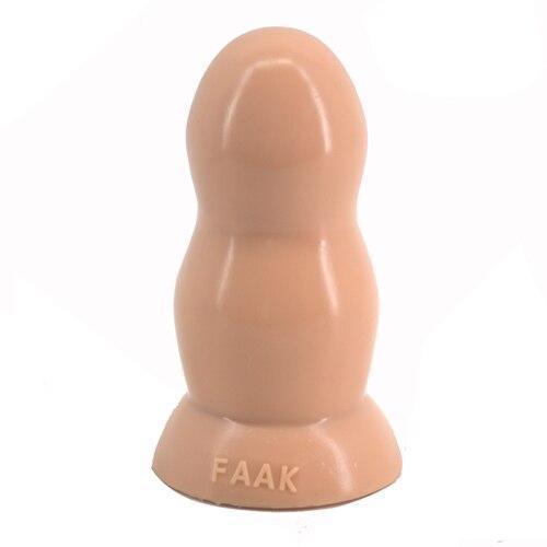 Faak Silicone Butt Plug 15.2Cm 6.8Cm Thick Anal Dildo Dong Black Pink Skin Colour Realistic Dildos