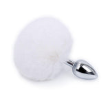 White Or Pink Bunny Tail Butt Bdsm Pet Rabbit Cosplay Metal Anal Plug