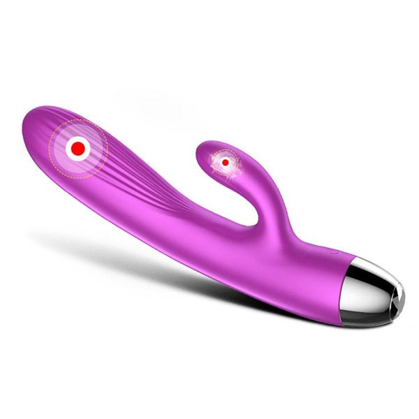 Purple Rabbit  Waterproof Usb Rechargeable 10 Modes Silicone Rabbit s