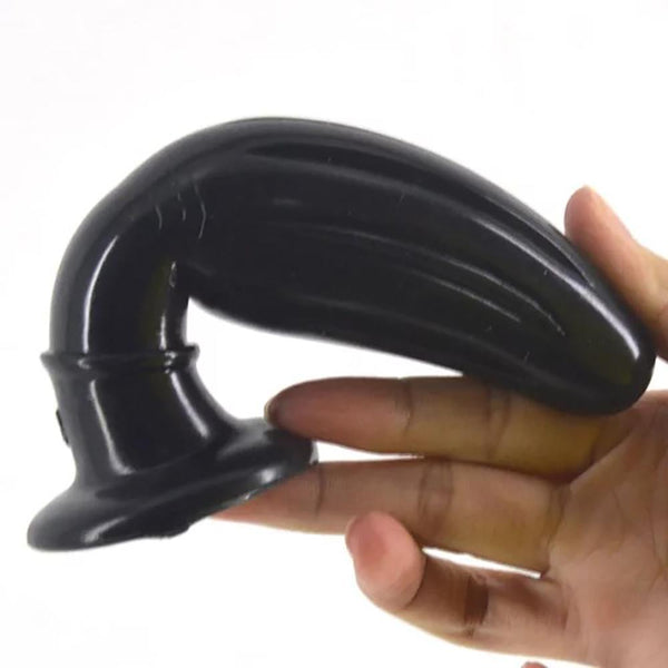 Faak Huge 5.8 Inch Black Dildo Butt Plug Rubber Sex Toy  Non Vibrating Butt Plugs