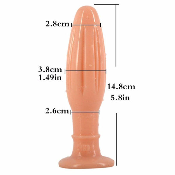 Faak Huge 5.8 Inch Black Dildo Butt Plug Rubber Sex Toy  Non Vibrating Butt Plugs