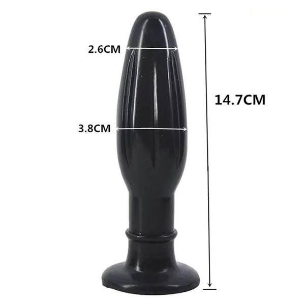 Faak Huge 5.8 Inch Black Dildo Butt Plug Rubber Sex Toy  Non Vibrating Butt Plugs