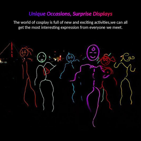 El Wire Glowing Neon Diy Decorations Dance Party Costumes 1M / 3M 5M Costume Lights