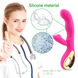 Fun Pink Vibrator G Spot Vibrating Rabbit Wand Silicone Usb Charging Sex Toys For Women