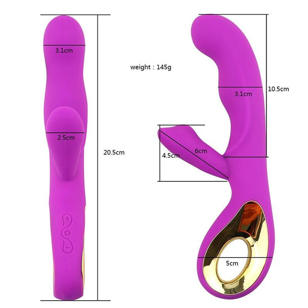 Fun Pink  G Spot Vibrating Rabbit Wand Silicone Usb Charging Sex Toys For Women Rabbit s