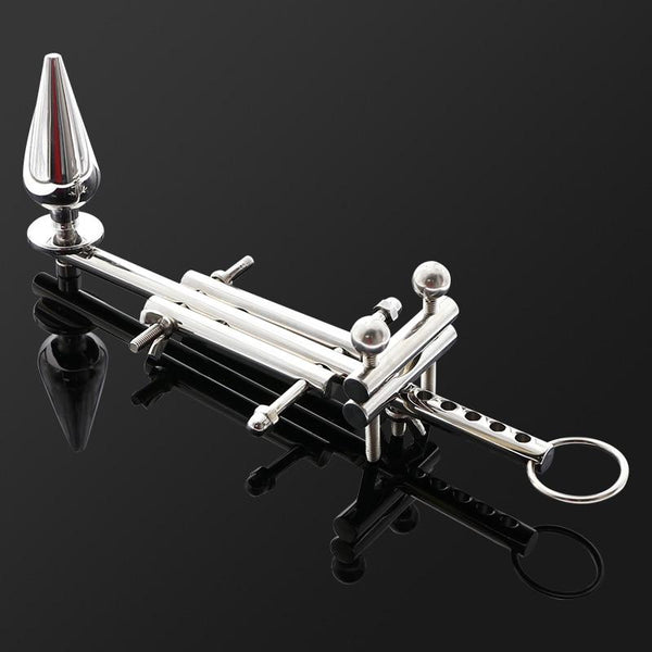 Ultimate Male Lockdown Multi Functional Stainless Steel Chastity Metal Anal Plug  Chastity Toys