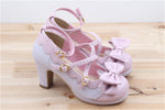 Cute Lolita Buckle Heel Kawaii Bow Cosplay Comfortable Shoes
