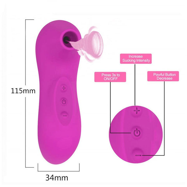 Clitoral Sucking  10 Intensities Waterproof Rechargeable Suction s