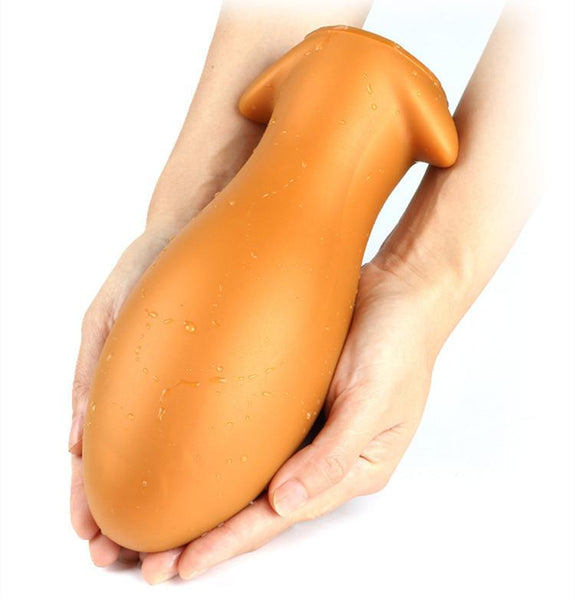 Silicone Big Butt Plug Gold Or Black Anal Sex Toys Non Vibrating Butt Plugs