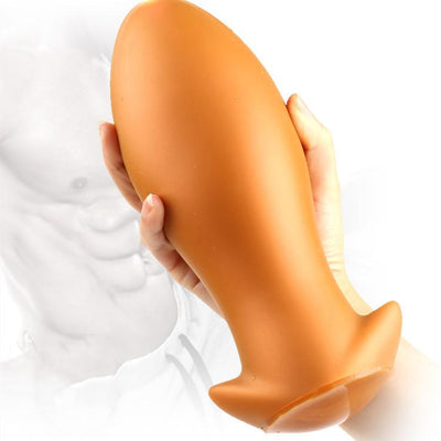 Silicone Big Butt Plug Gold Or Black Anal Sex Toys Non Vibrating Butt Plugs