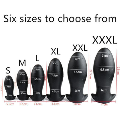 Silicone Big Butt Plug Gold Or Black Anal Sex Toys Non Vibrating Butt Plugs