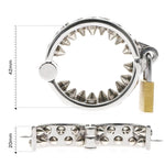 Sharp Spike Metal Cock Ring Male Chastity Bdsm Torture Devices