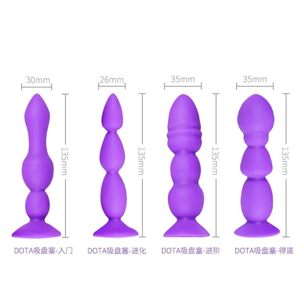 Big Purple Silicone Butt Plug Beads Unisex Large Anal Sex Toys Anal Balls & Beads