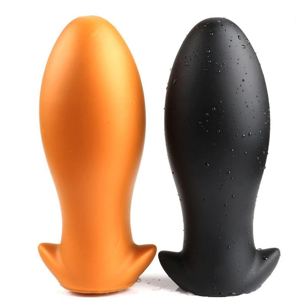 Silicone Big Butt Plug Gold Or Black Anal Sex Toys Non Vibrating Butt Plugs