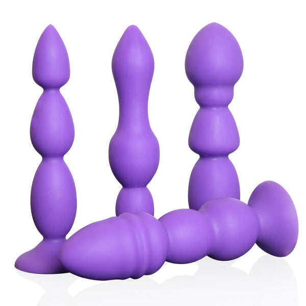Big Purple Silicone Butt Plug Beads Unisex Large Anal Sex Toys Anal Balls & Beads