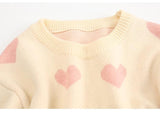 Sweet Heart Loose Comfy Long Knitted Sweater Dress