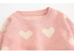 Sweet Heart Loose Comfy Long Knitted Sweater Dress