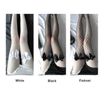 Sexy Over Knee Black White Bow Thigh High Stockings For Women