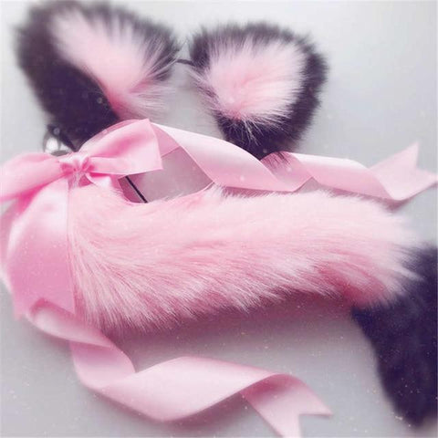 Neko Cat Ears Headband With Fox Or Kitten Tail Metal Butt Plug Bdsm Cosplay