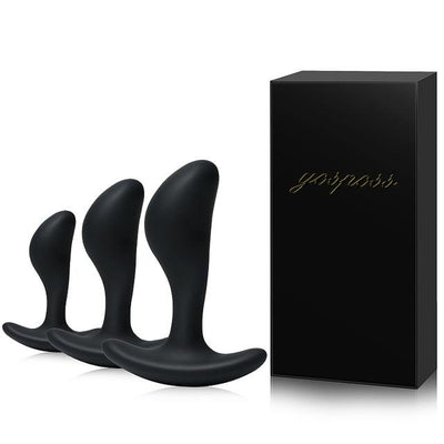 3Pcs / Set Black Silicone Butt Plug Anal Vagina Prostate Massager Sex Toys Prostate Stimulators