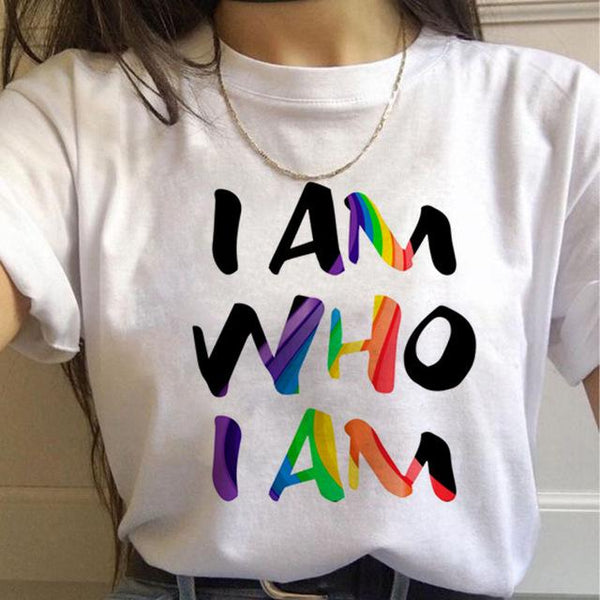 17 Designs Gay Pride Rainbow Harajuku Shirts For Women Tops