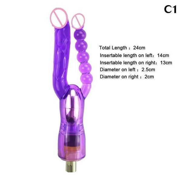 28 Types Pink Purple Dildos A2 / F2 Sex Machine Attachments