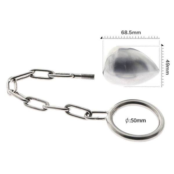 Huge Metal Butt Plug With  Male  Ring Anal Sex Toys Non Vibrating Butt Plugs