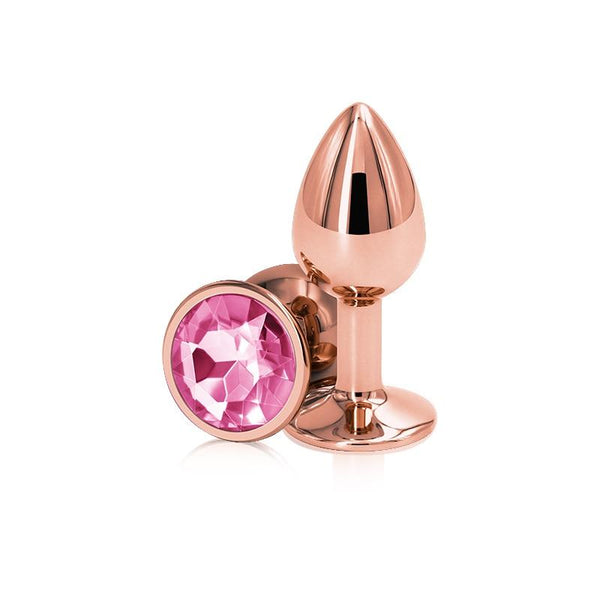 Rose Gold Metal Butt Plug Jewellery Rhinestone Anal Sex Toys Non Vibrating Butt Plugs