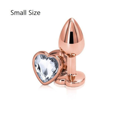 Rose Gold Metal Butt Plug Jewellery Rhinestone Anal Sex Toys Non Vibrating Butt Plugs