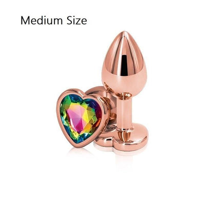 Rose Gold Metal Butt Plug Jewellery Rhinestone Anal Sex Toys Non Vibrating Butt Plugs
