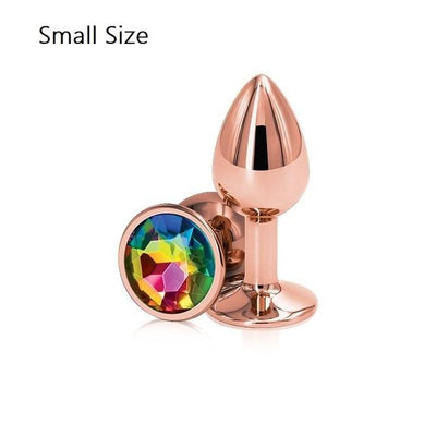 Rose Gold Metal Butt Plug Jewellery Rhinestone Anal Sex Toys Non Vibrating Butt Plugs
