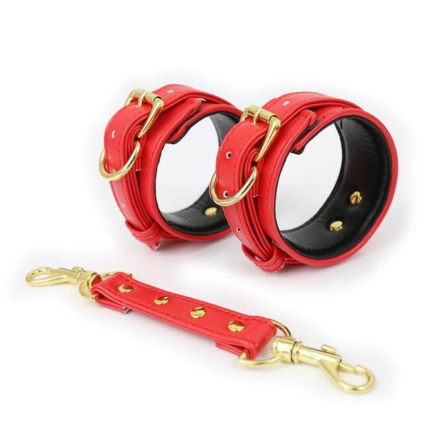 Five Colours Faux Leather Comfortable Handcuffs   Sex Toys Cuffs & Shackles