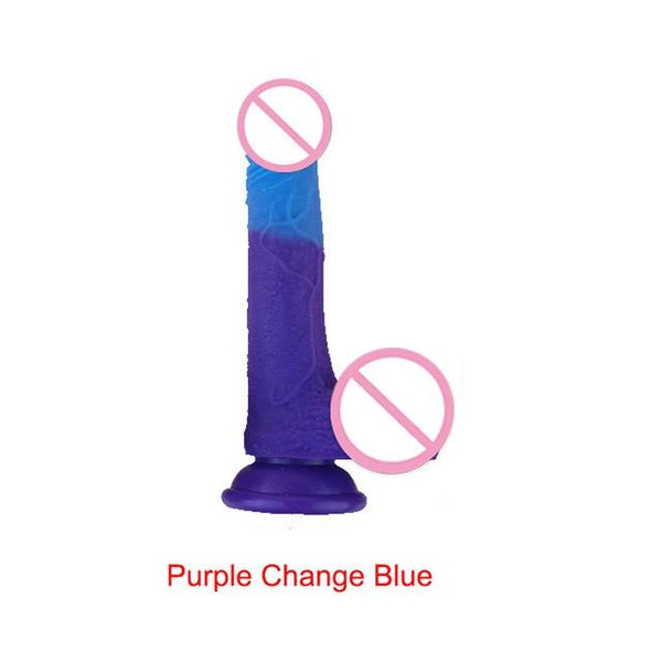 Temperature Colour Changing Realistic Silicone Dildo Sex Toy Realistic Dildos