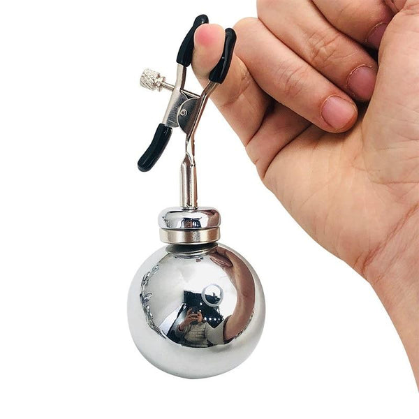 Big Metal Mag Net Weight Nipple Clamps  Restraints Torture Play Nipple & Clitoral Toys