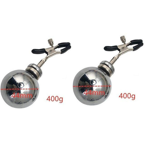 Big Metal Mag Net Weight Nipple Clamps  Restraints Torture Play Nipple & Clitoral Toys