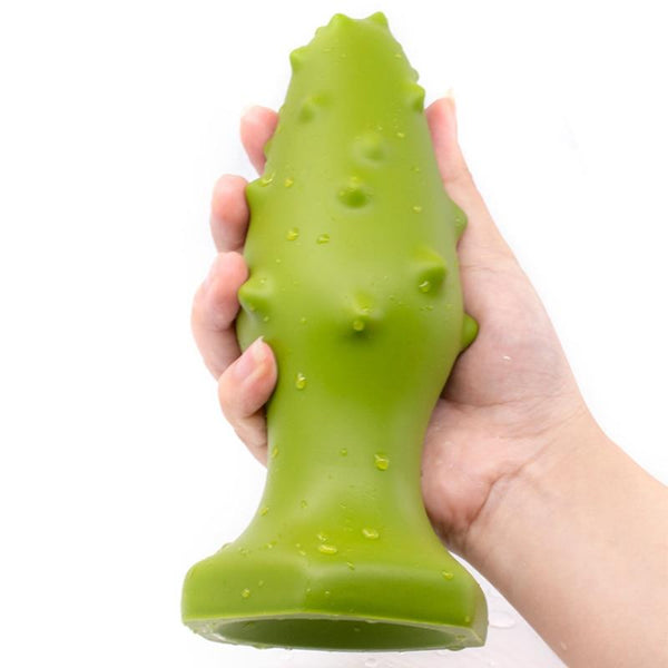 Huge Green Silicone Butt Plug With Thorns Soft Flexible Anal Dildo Non Vibrating Butt Plugs