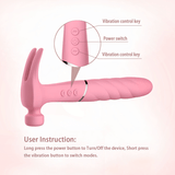 Novelty Double Ended Hammer Rechargeable Triple Vibrator Female Sex Toy
