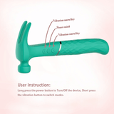 Novelty Double Ended Hammer Rechargeable Triple Vibrator Female Sex Toy
