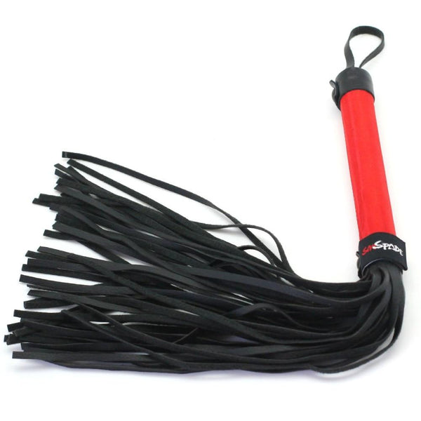 Satin And Faux Leather Flogger  Spanking Impact Play Fetish Floggers