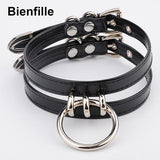 Double Caged Slave Collar Gothic Silver Gold Metal Choker