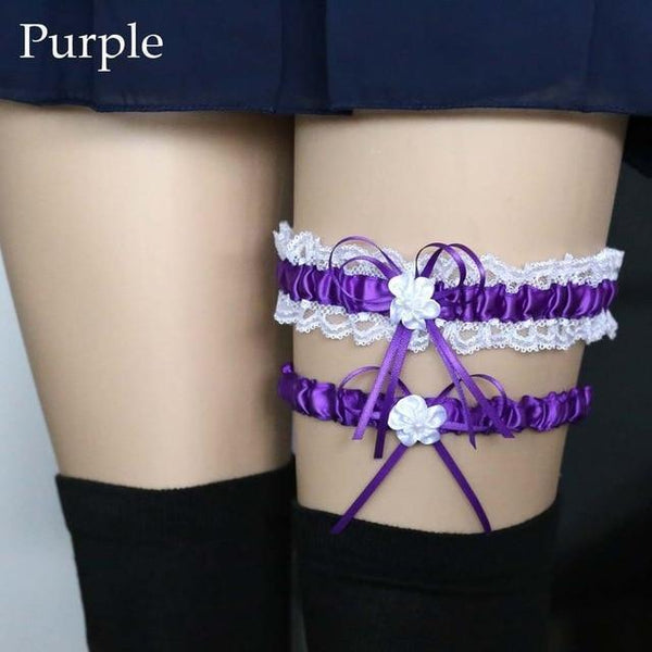 Ruffled Garter Belt Set Lingerie Women Garter Belts