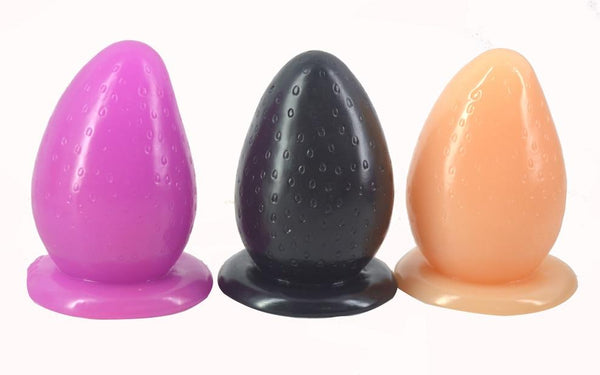 Big Huge Anal Plug With Suction Cup Novelty Strawberry Butt Non Vibrating Butt Plugs