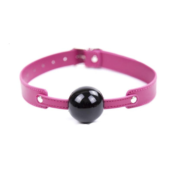 Pink And Black Silicone Ball Gag  Mouth  Restraints Gags