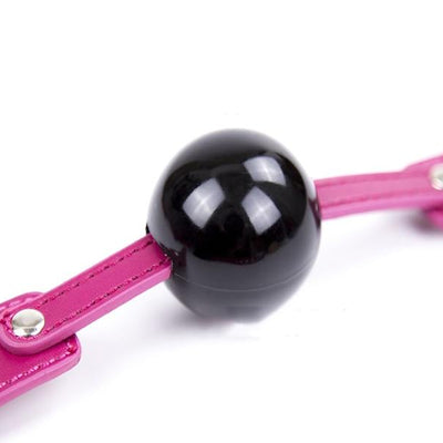Pink And Black Silicone Ball Gag  Mouth  Restraints Gags