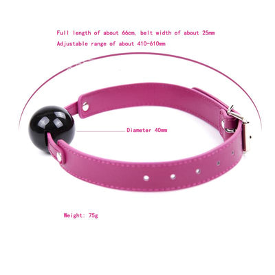 Pink And Black Silicone Ball Gag  Mouth  Restraints Gags