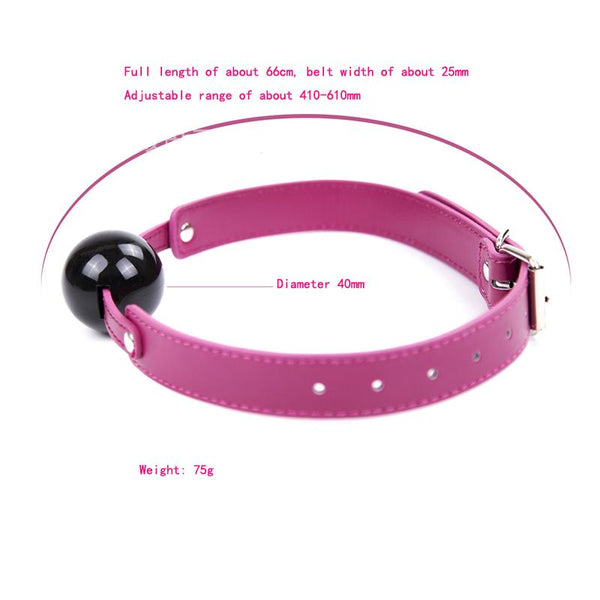 Pink And Black Silicone Ball Gag  Mouth  Restraints Gags