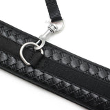 Black Faux Leather Adjustable Handcuff Bdsm Restraints