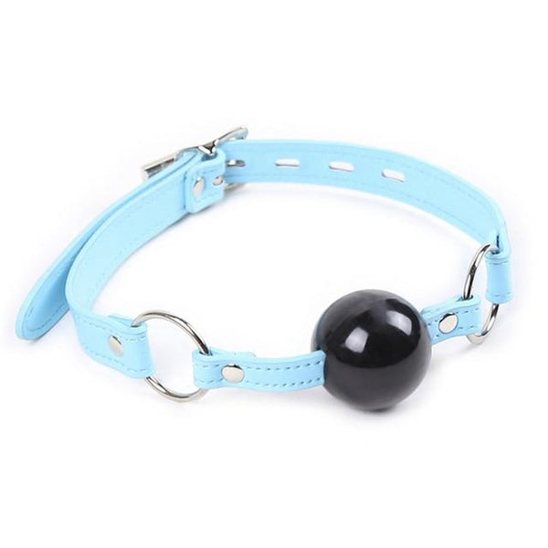 Pink Blue Silicone Ball Gag Locking   Restraints Gags